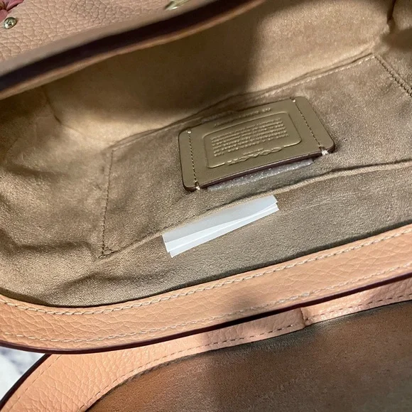 Coach Pink Crossbody Bag with Floral Accents - Picture 7 of 9